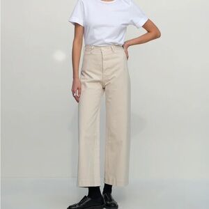 Jesse Kamm Cream Wide Leg Pants